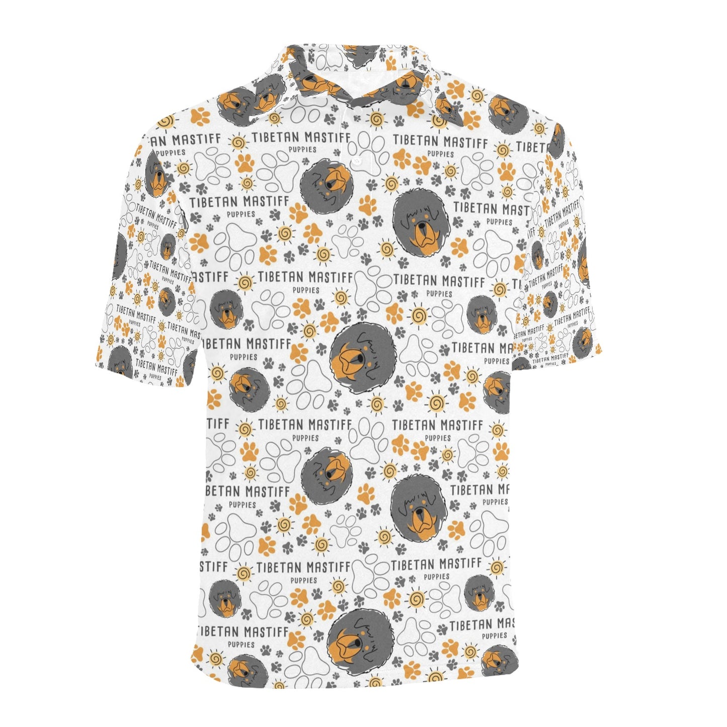 Tibetan Mastiffs Print Design LKS302 Men Polo Shirt
