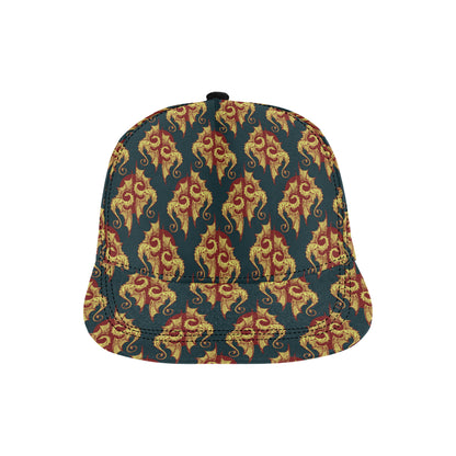 Dragons Gold Design Pattern Snapback Cap
