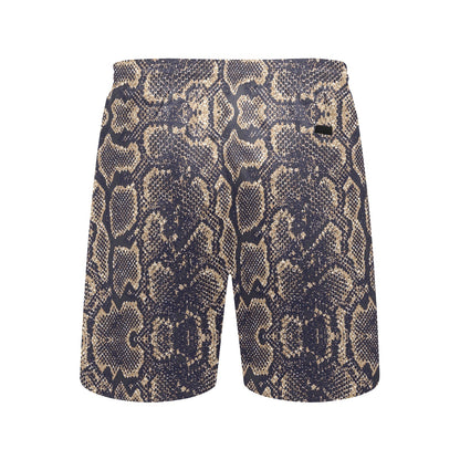 Snake Skin Pattern Print Men's Swim Trunks Beach Shorts