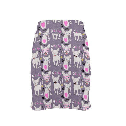 Chihuahua Happy Pattern 17" Golf & Pickleball Skort with Pockets