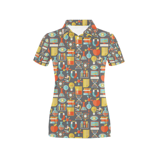 Science Print Design LKS302 Women's Polo Shirt