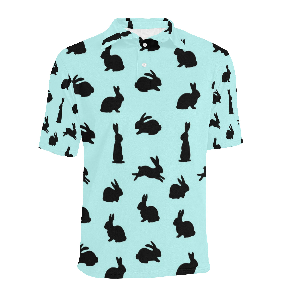 Rabbit Pattern Print Design RB010 Men Polo Shirt