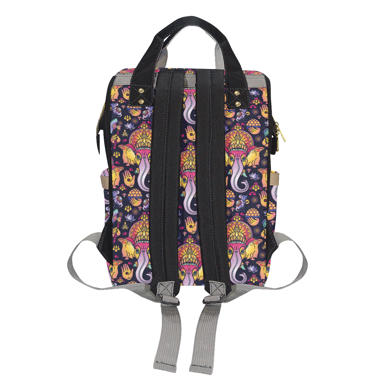 Ganesha Indian Pattern Print Design 03 Diaper Bag Backpack