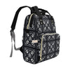 Bandana Skull Black White Print Design LKS306 Diaper Bag Backpack