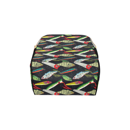 Fishing Bait Print Diaper Bag Backpack