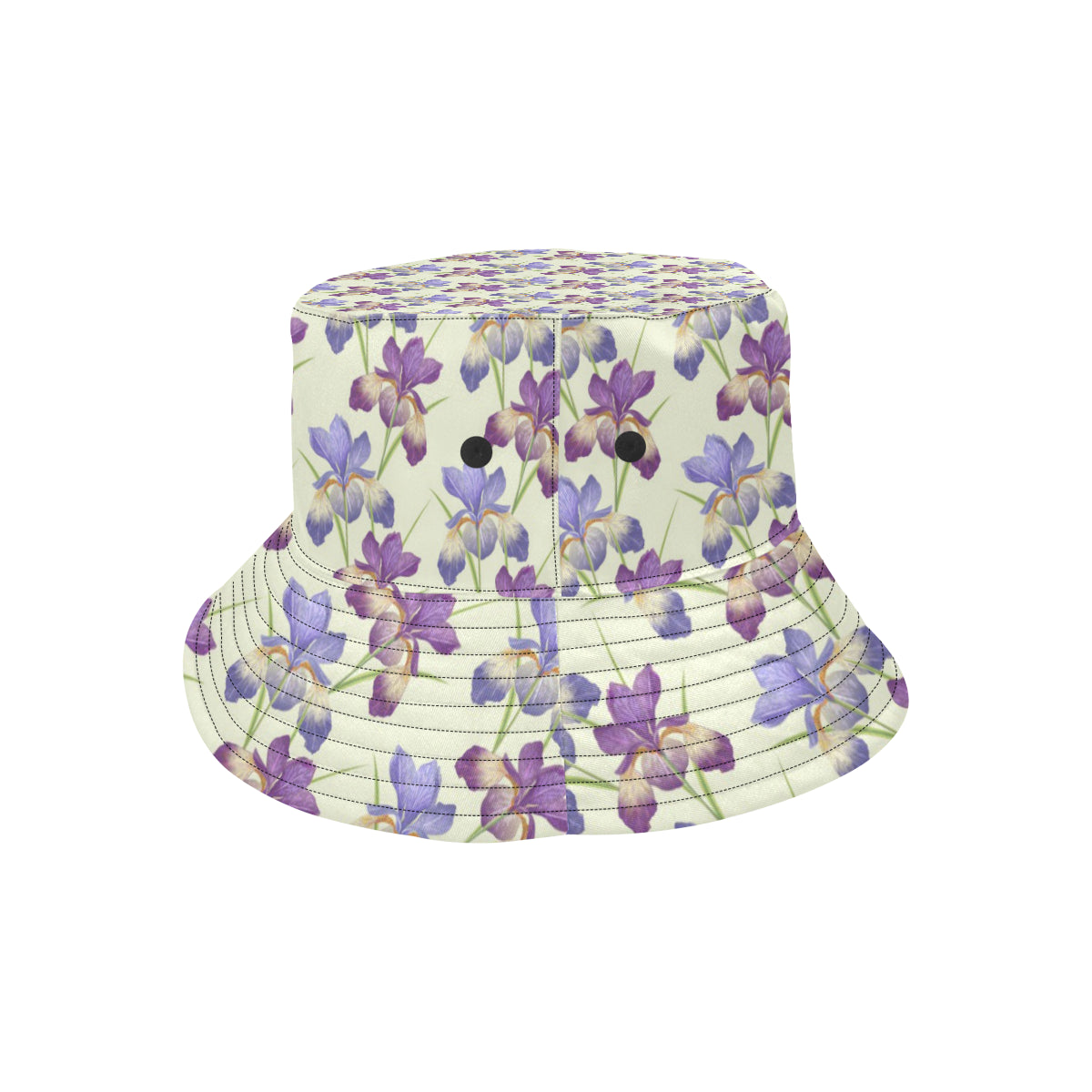 Iris Pattern Print Design IR08 Unisex Bucket Hat