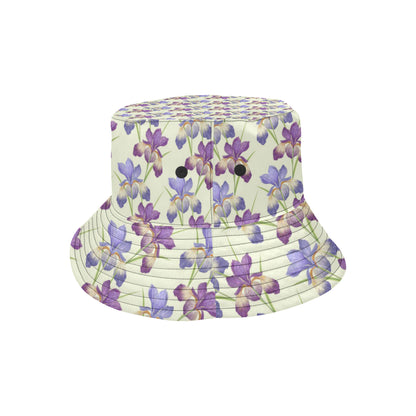 Iris Pattern Print Design IR08 Unisex Bucket Hat