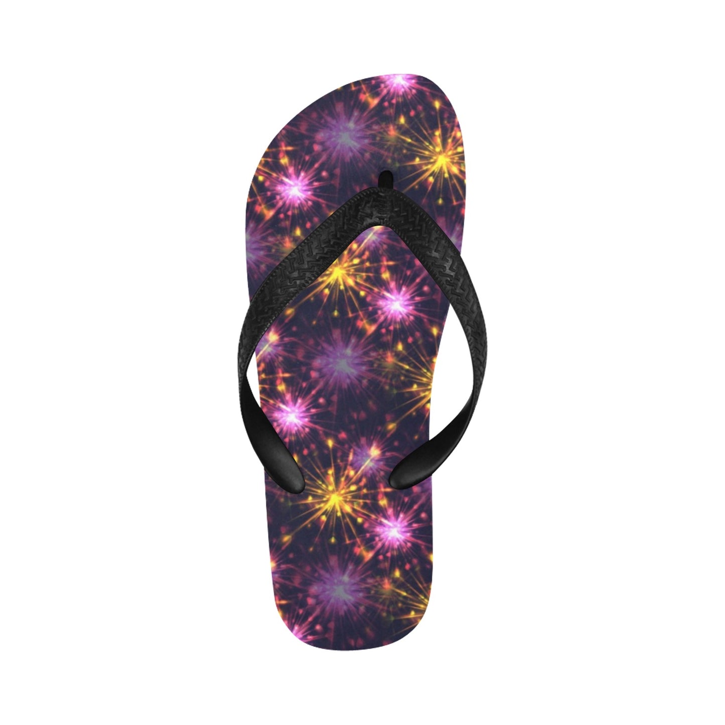 Firework Print Design LKS303 Flip Flops