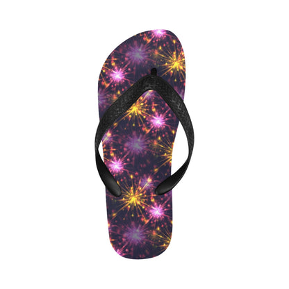 Firework Print Design LKS303 Flip Flops