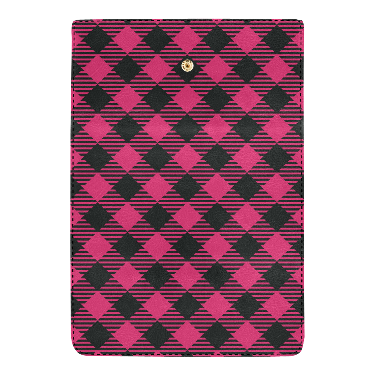 Buffalo check Pink Pattern Print Design 01 Women's Trifold Wallet