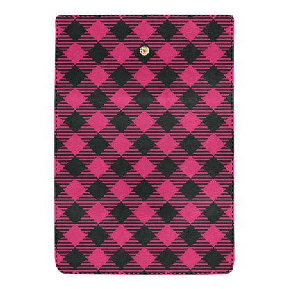 Buffalo check Pink Pattern Print Design 01 Women's Trifold Wallet