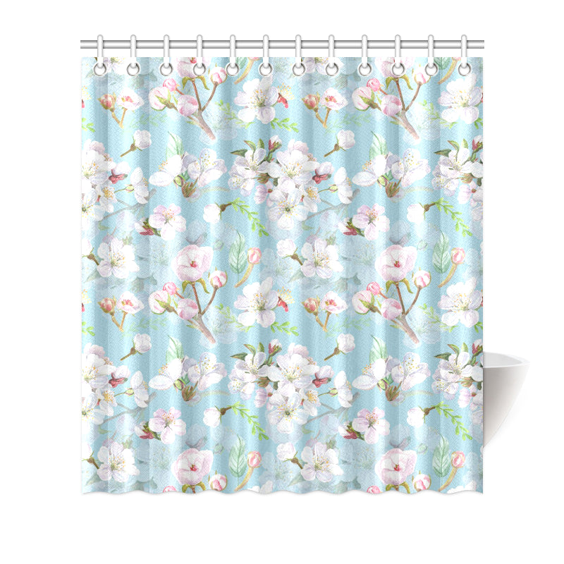 Apple blossom Pattern Print Design AB06 Shower Curtain