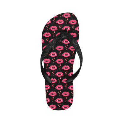 Vampire Lips Print Design LKS303 Flip Flops