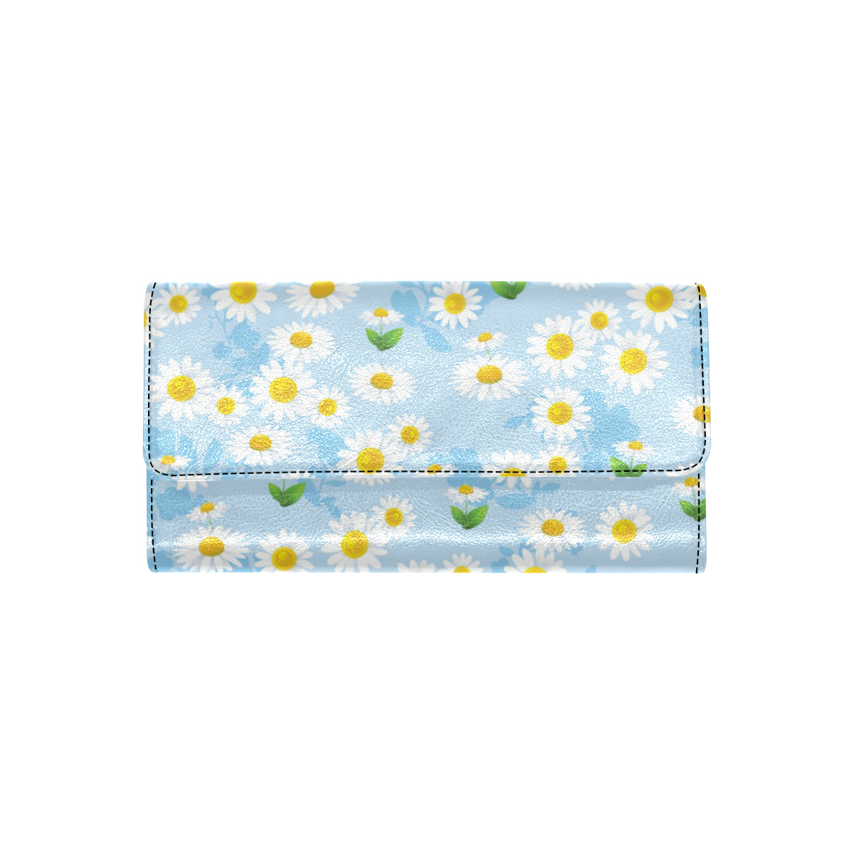 Daisy Pattern Print Design DS010 Women's Trifold Wallet