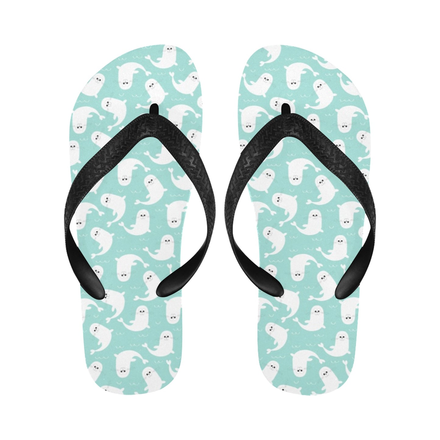 Sea Lion Print Design LKS401 Flip Flops