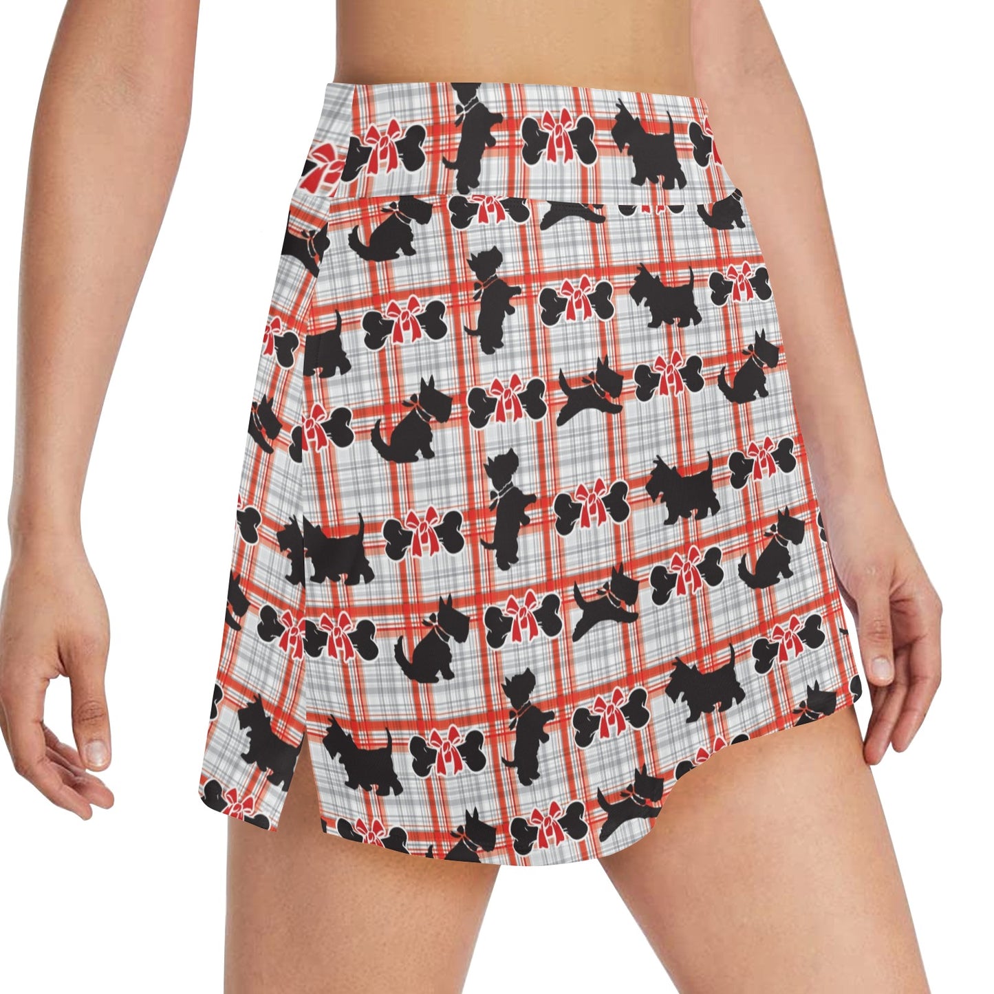 Scottish Terriers Print Design LKS3014 17" Golf & Pickleball Skort with Pockets