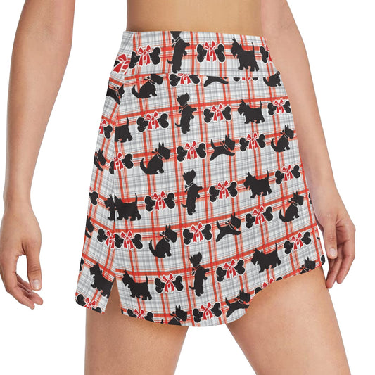 Scottish Terriers Print Design LKS3014 17" Golf & Pickleball Skort with Pockets