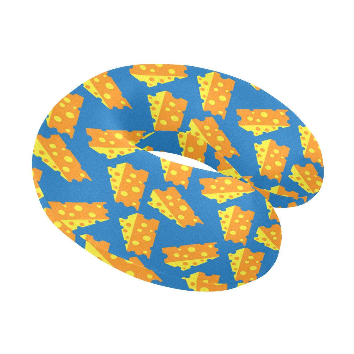 Cheese Pattern Print Design 05 U-Shaped Travel Neck Pillow