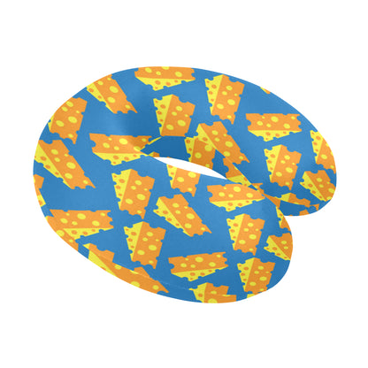 Cheese Pattern Print Design 05 U-Shaped Travel Neck Pillow