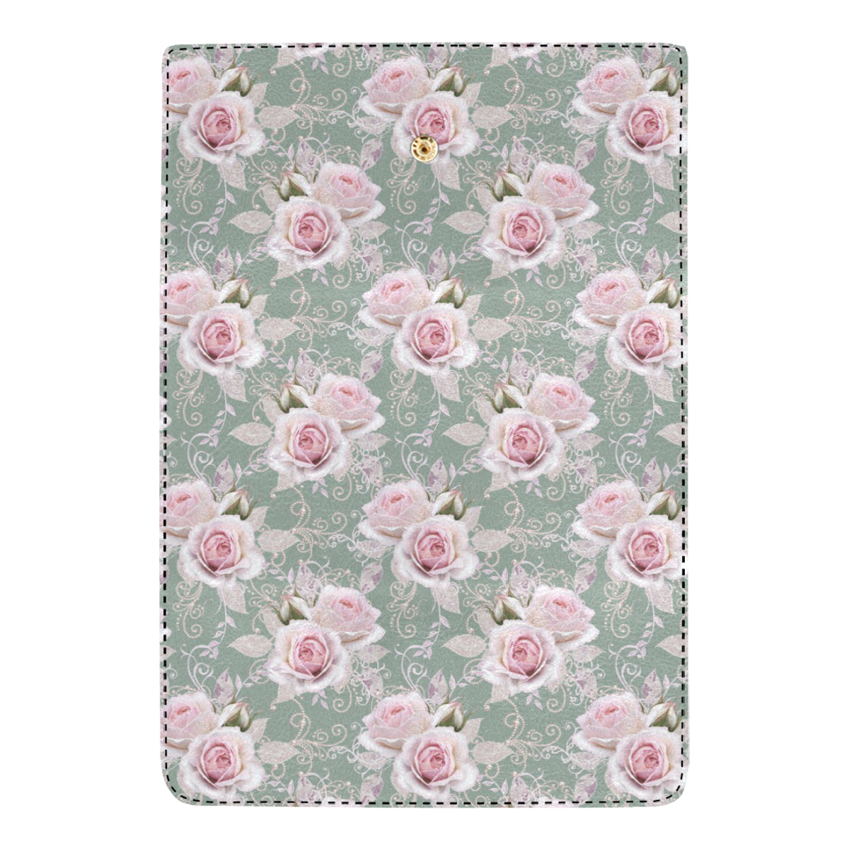 Rose White Pattern Print Design RO012 Women's Trifold Wallet