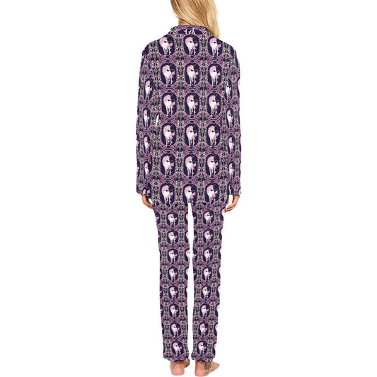 Unicorn Fantastic Flower Women's Long Pajama Set