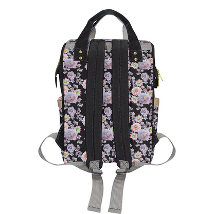 Dahlia Pattern Print Design DH012 Diaper Bag Backpack