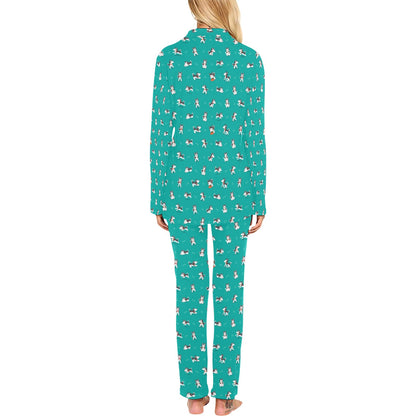 Siberian Huskies Print Design LKS303 Women's Long Pajama Set