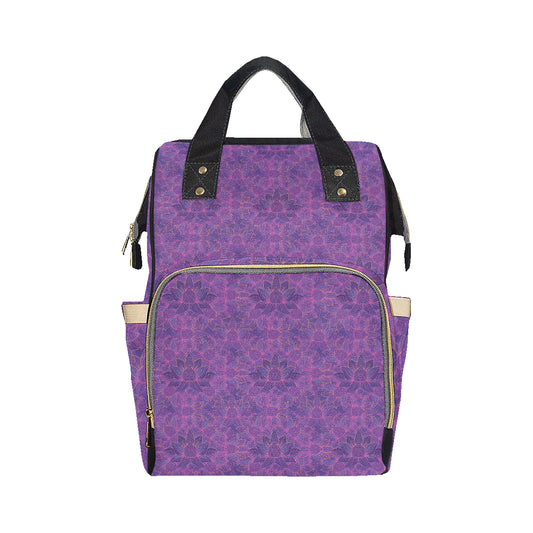 Bohemian Lotus Mandala Style Diaper Bag Backpack