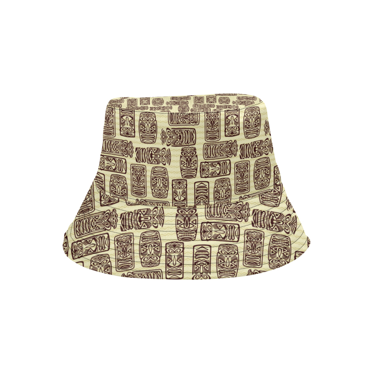 Tiki Brown Mask Print Unisex Bucket Hat