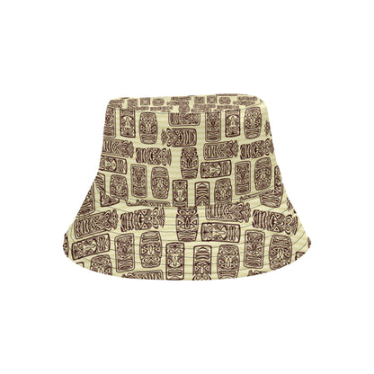 Tiki Brown Mask Print Unisex Bucket Hat