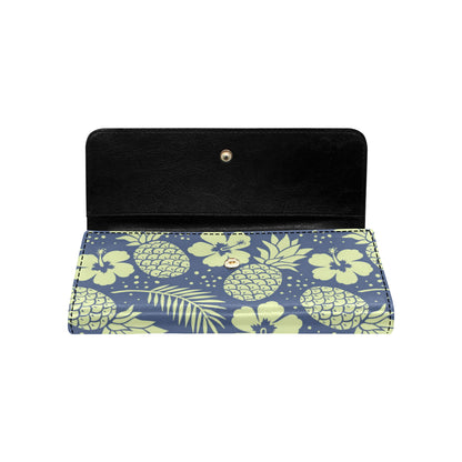 Pineapple Pattern Print Design PP07 Women's Trifold Wallet