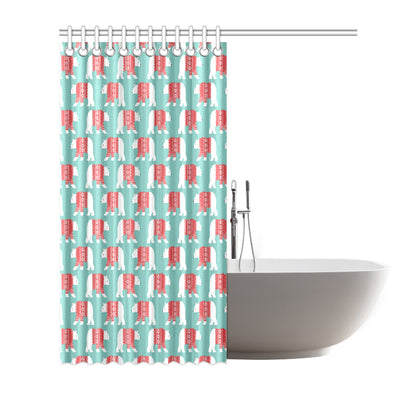 Polar Bear Pattern Print Design A04 Shower Curtain