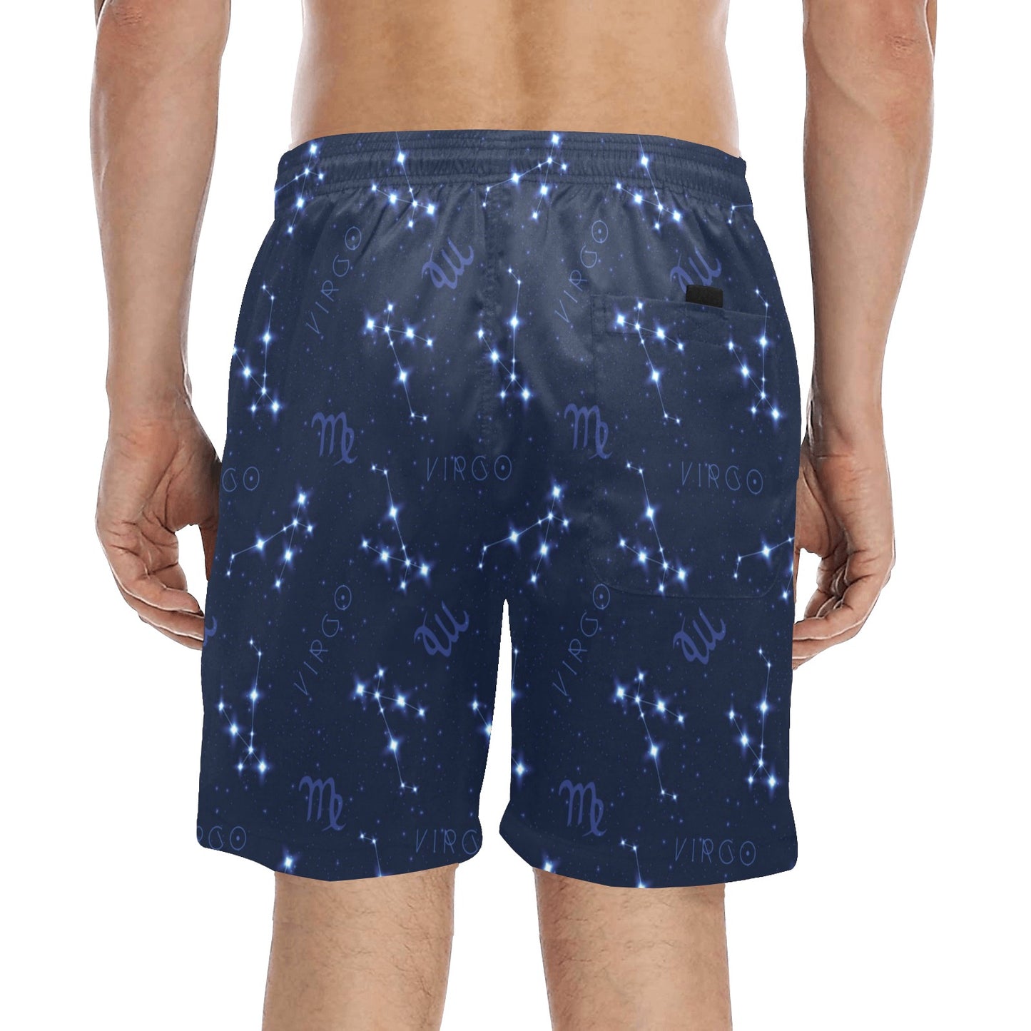 Virgo Print Design LKS303 Men's Swim Trunks Beach Shorts