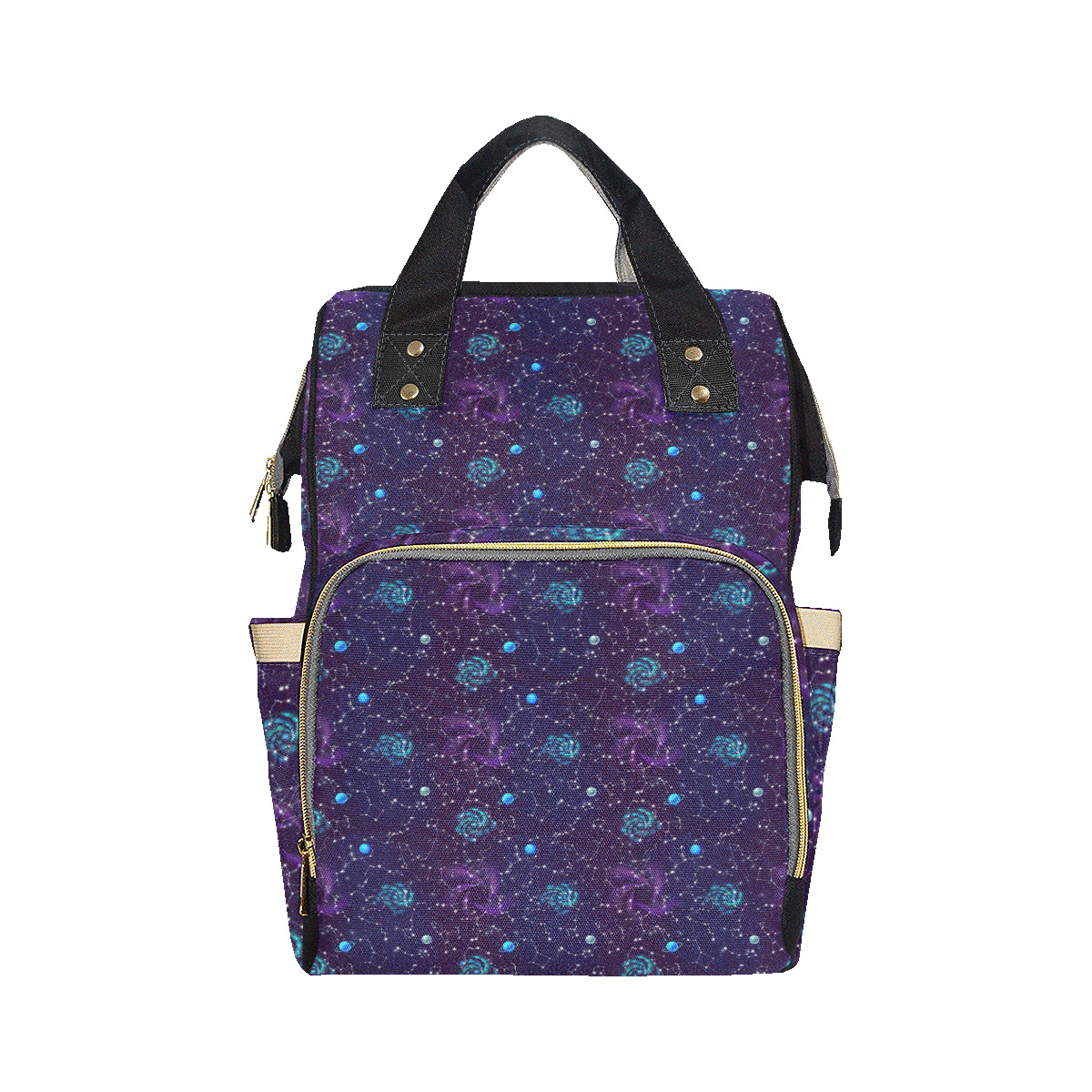 Zodiac Galaxy Design Print Diaper Bag Backpack
