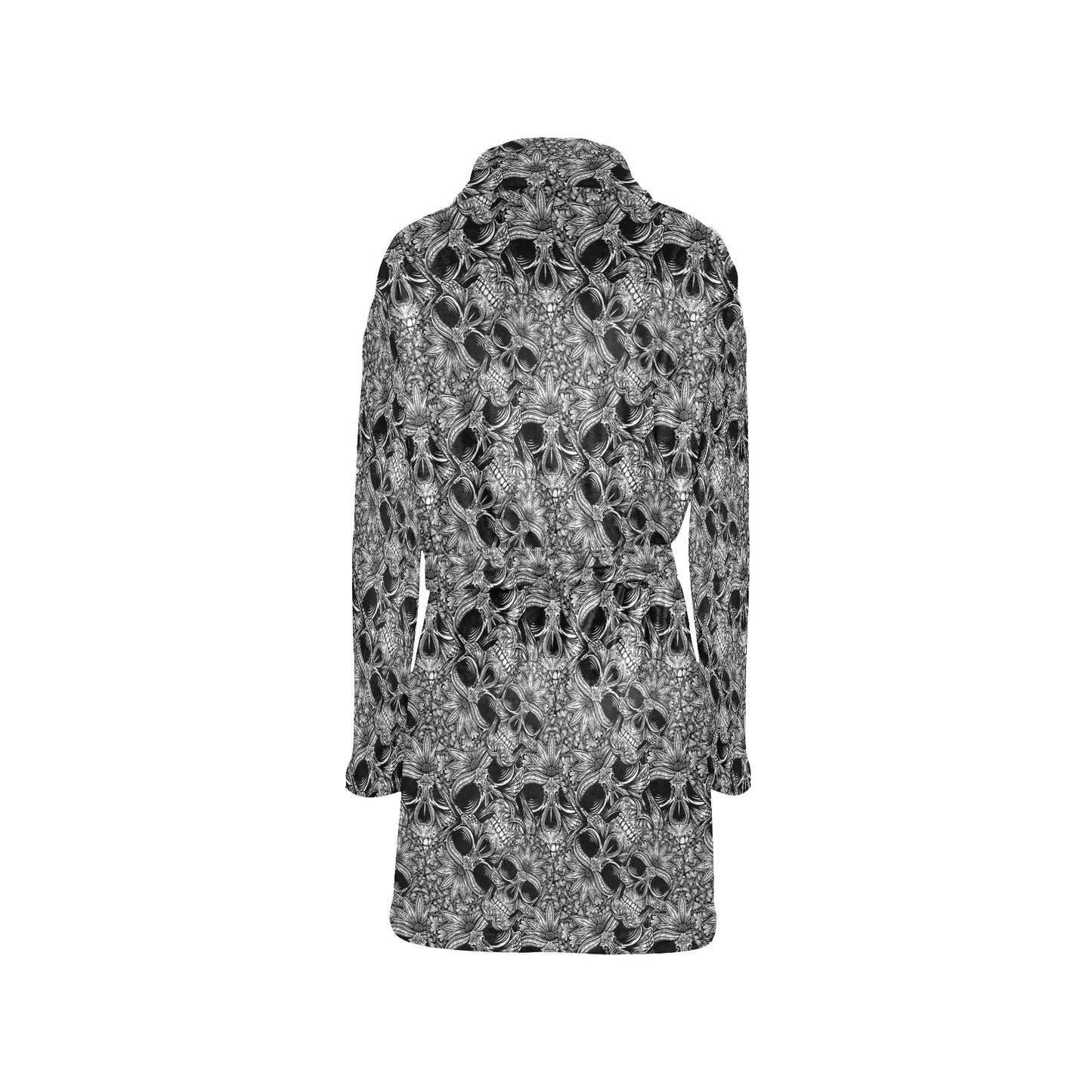 Skull Tattoo Design Print Women's Fleece Robe
