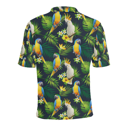Parrot Pattern Print Design A03 Men Polo Shirt