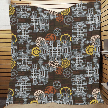 Mechanic Pattern Print Design 04 Premium Quilt