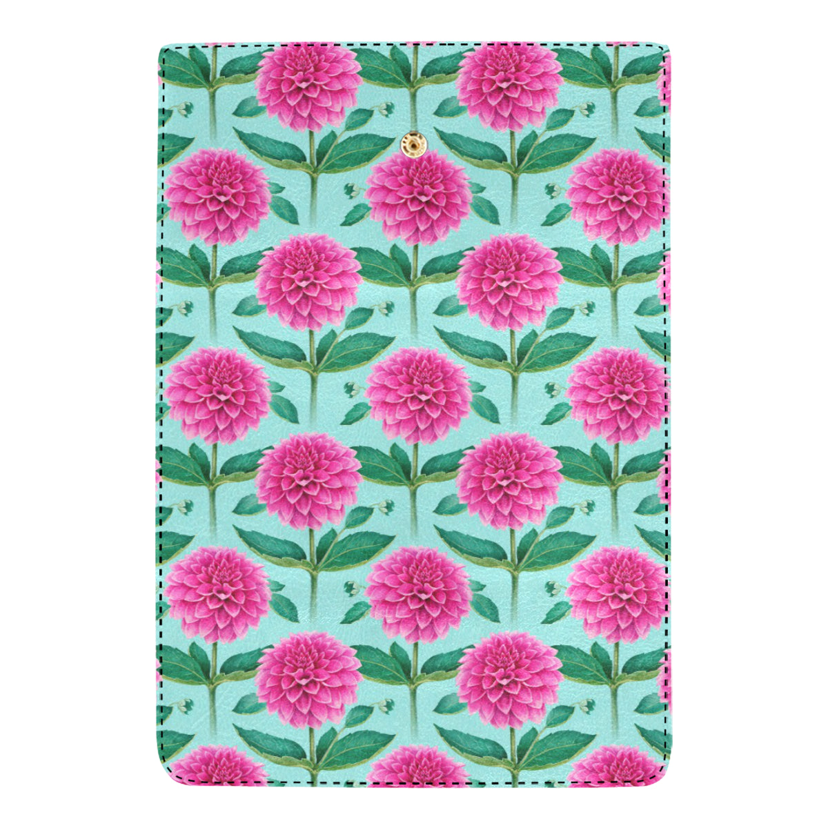 Dahlia Pattern Print Design DH08 Women's Trifold Wallet