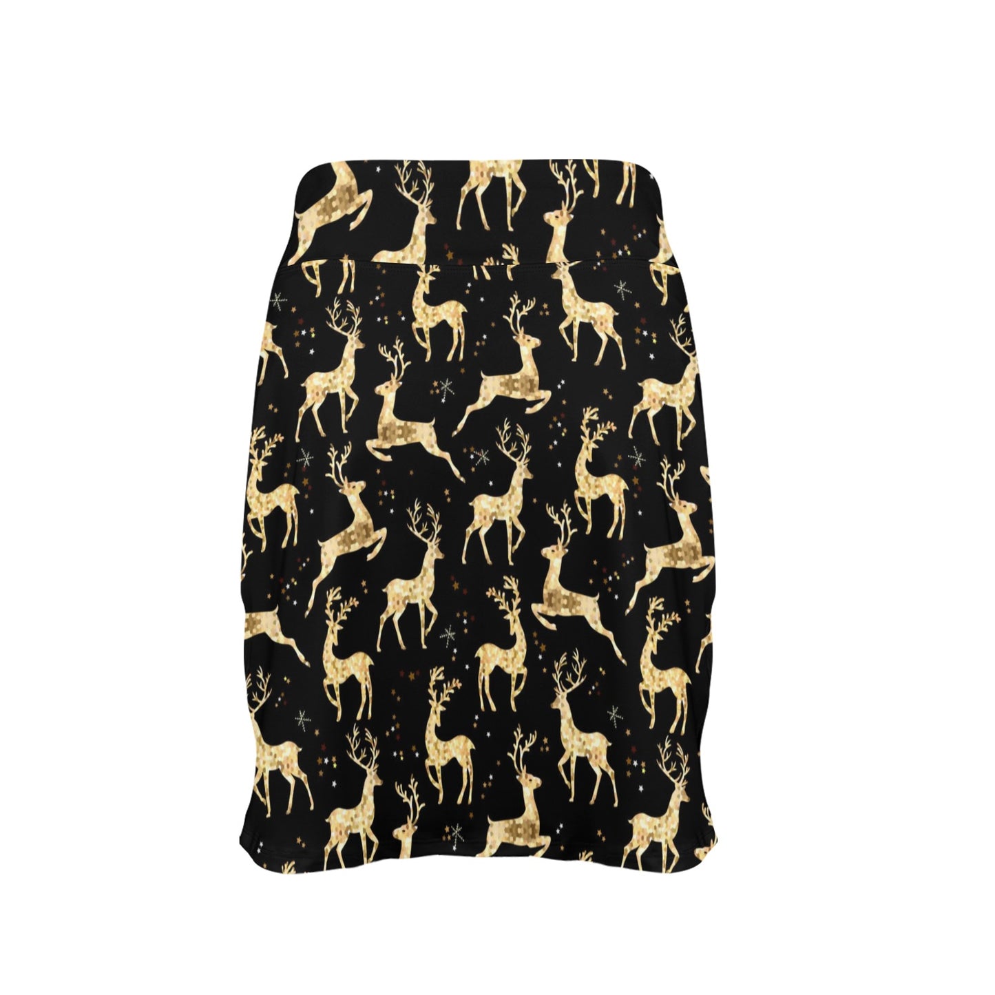 Deer Gold Pattern 17" Golf & Pickleball Skort with Pockets