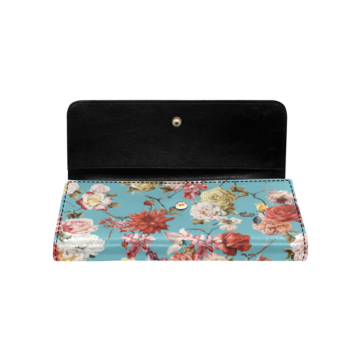 Summer Floral Pattern Print Design SF05 Women's Trifold Wallet