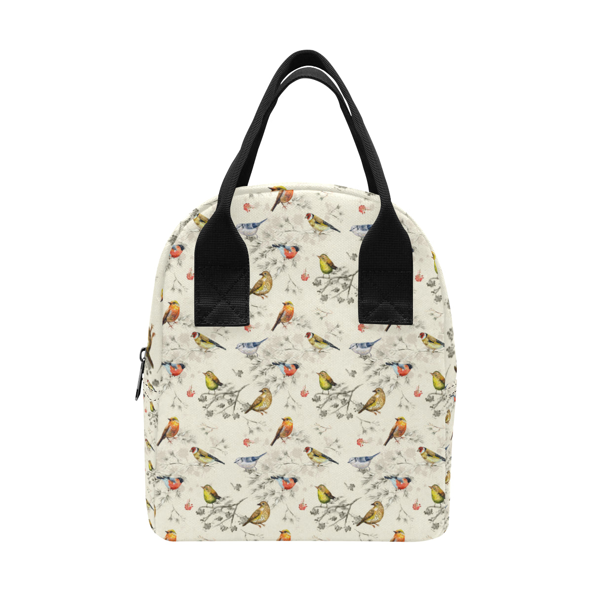 Bird Watercolor Design Pattern Insulated Lunch Bag