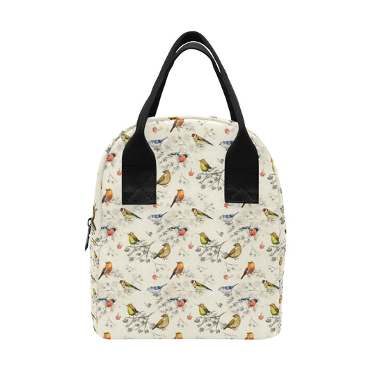 Bird Watercolor Design Pattern Insulated Lunch Bag