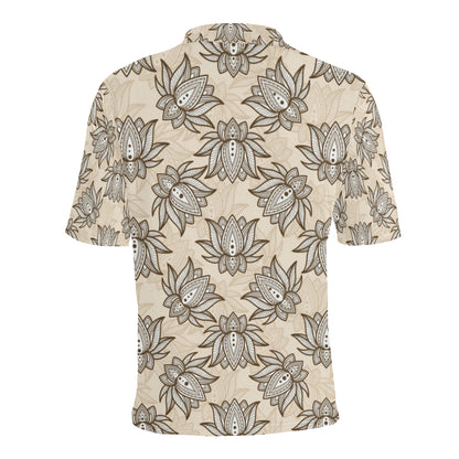 lotus Boho Pattern Print Design LO05 Men Polo Shirt