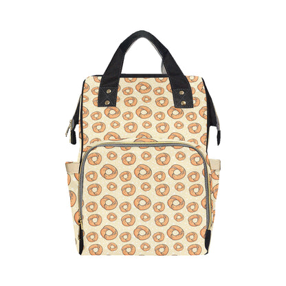Bagel Pattern Print Design 03 Diaper Bag Backpack
