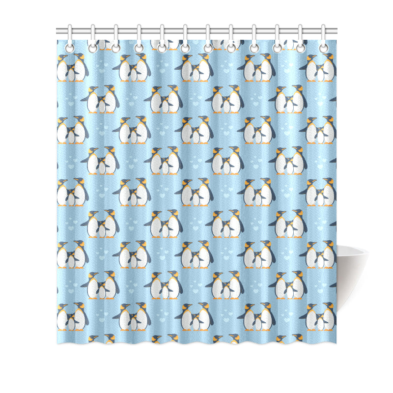 Penguin Pattern Print Design A04 Shower Curtain