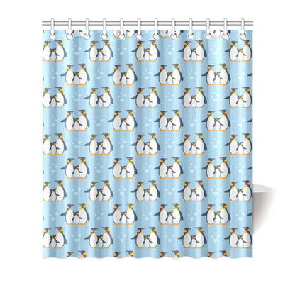 Penguin Pattern Print Design A04 Shower Curtain
