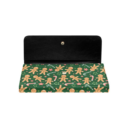 Gingerbread Pattern Print Design 04 Women's Trifold Wallet