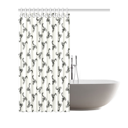 Motocross Pattern Print Design 03 Shower Curtain