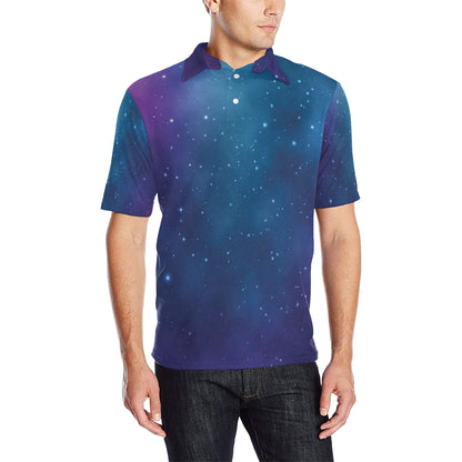 Nebula Pattern Print Design A01 Men Polo Shirt