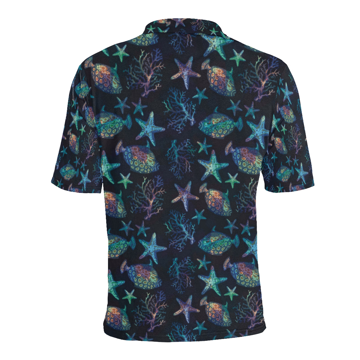 Starfish Pattern Print Design 01 Men Polo Shirt